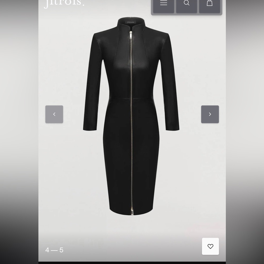 Jitrois Chiara Leather dress, size 34 - Picture 7 of 9